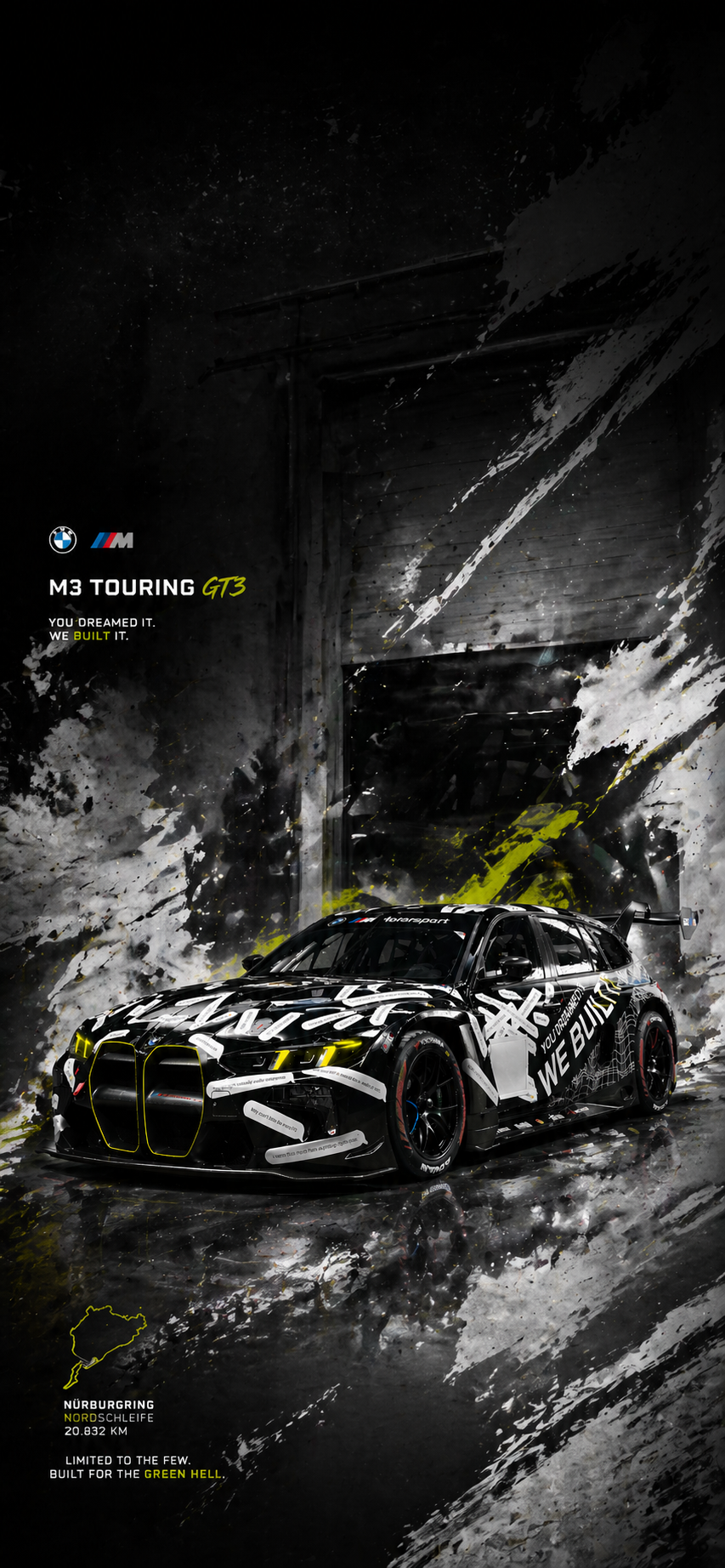 BMW M3 Touring 24H 手机壁纸竖版海报