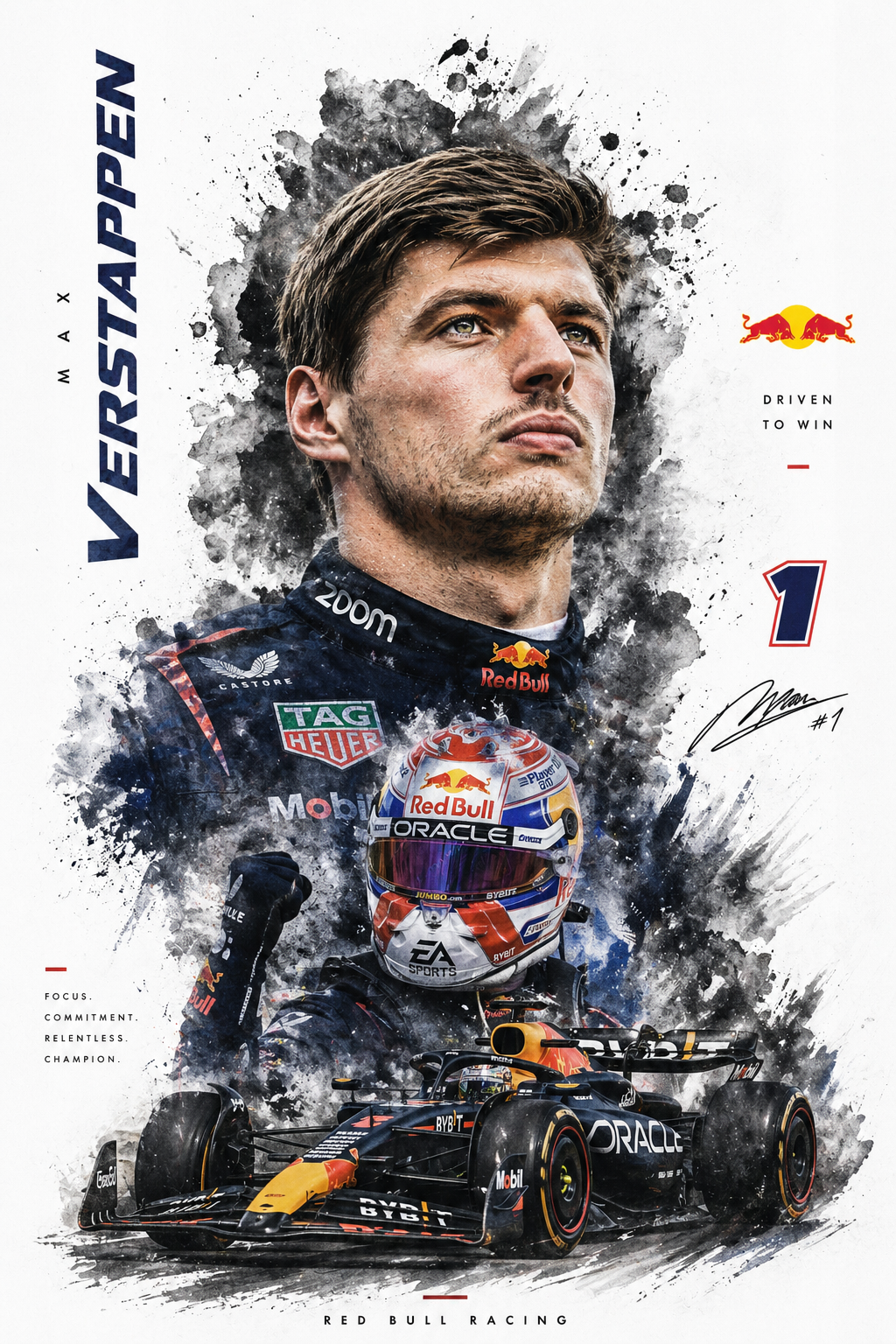 gpt-image-2 生成的 Max Verstappen Red Bull 主题海报